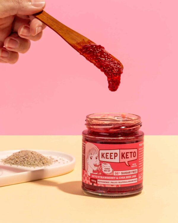 Keep keto strawberry & chia seed jam