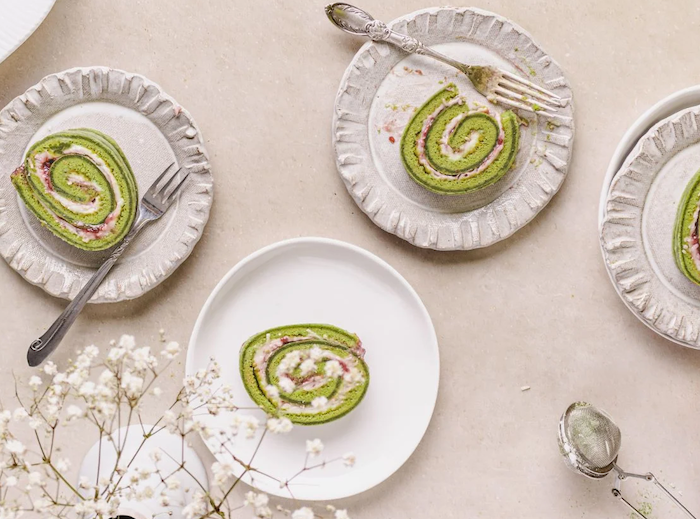 matcha swiss jam roll sugar free