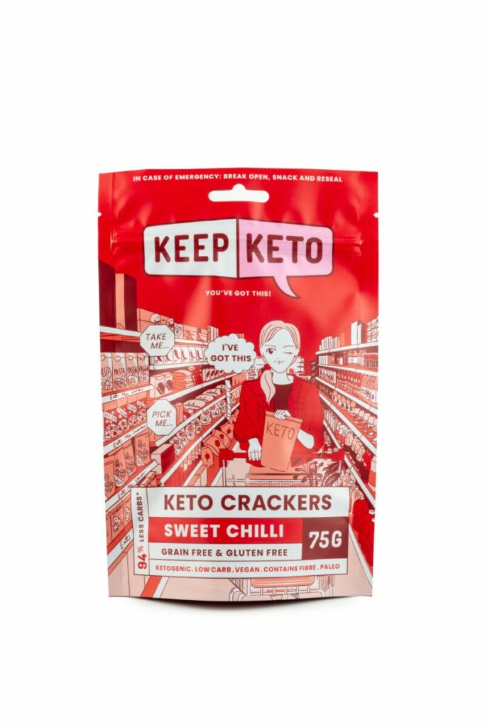 sweet chilli keto crackers