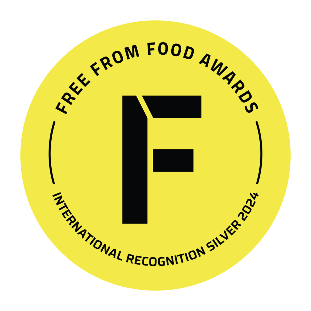 free from food awards international recognition silver award logo 2024 large yellow